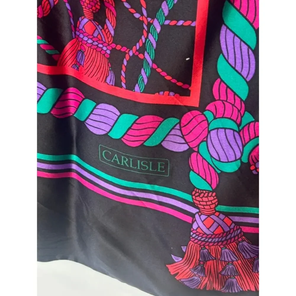 Vintage Carlisle 100% Silk Scarf 42
